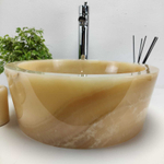 Раковина из оникса Drum Yellow Small DO-60979 40*40*15