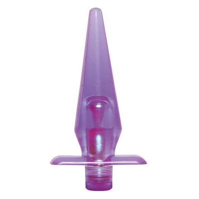 Фиолетовая анальная пробка с вибрацией JAMMY JELLY VIBRATING ANAL PLUG - 11,5 см. (Цвет: фиолетовый)