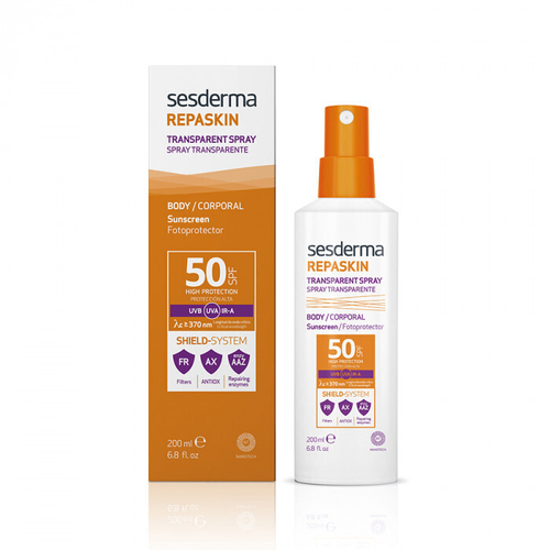 Sesderma REPASKIN Transparent Spray SPF 50 - Солнцезащитный прозрачный спрей, 200