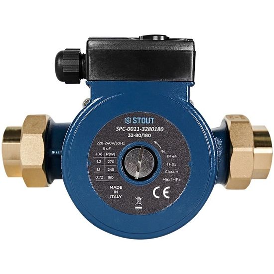 Циркуляционный насос Stout 32-80/180 с латунными гайками (SPC-0011-3280180)