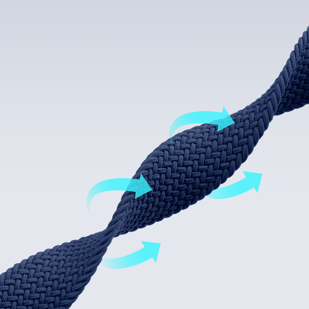 Эластичный ремешок синего цвета (Deep Blue) для смарт часов Apple Watch размером 42, 44, 45, 46, 49MM, серия Mixture Ultra Series от Dux Ducis