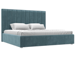 Кровать интерьерная Афродита 200, Бирюзовый, Велюр, 120603