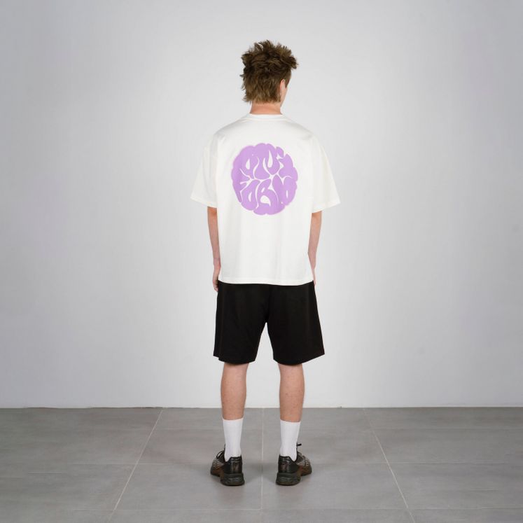 Футболка UNIFORM Heavy Bubble Blur, молочный/сиреневый