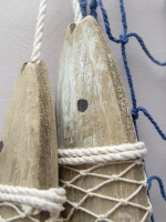 Декор на стену для интерьера "Рыбы в сетях"