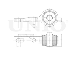 Сайлентблок задний переднего нижнего рычага UNIO RMP-20364