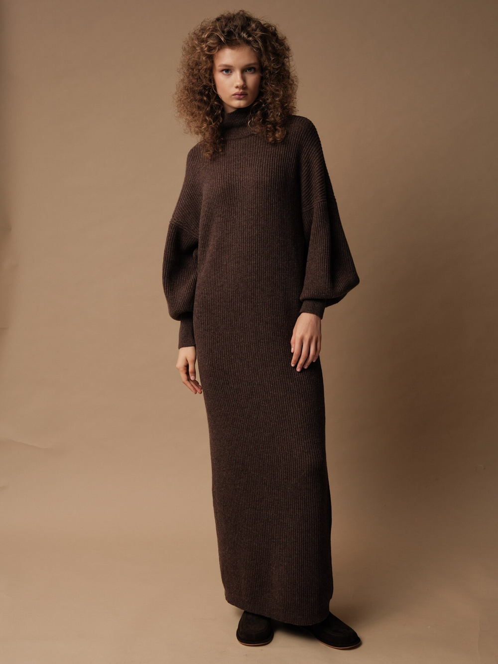 D0341-8100 Платье dbr, шоколадный