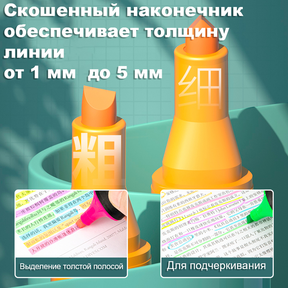 Текстовыделитель DELI "S600" 1-5 мм, желтый