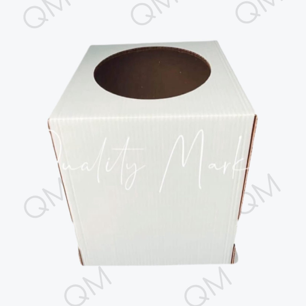 Коробка для торта с окошком 220*220*250 мм белая, 50 шт