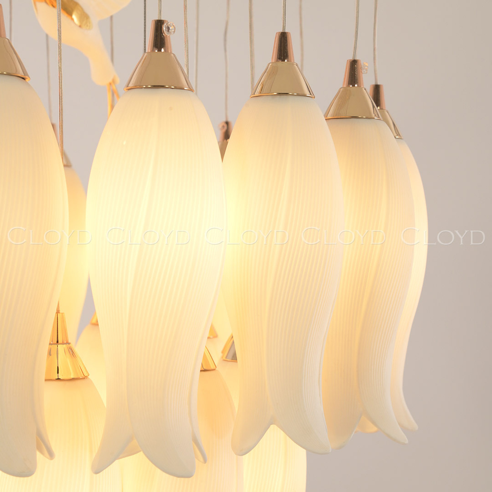 Люстра Cloyd ARGANA C30 / Ø60 см - керамика - E14 - белый (арт.11236)