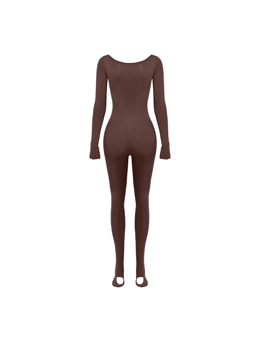 chocalate long sleeve catsuit