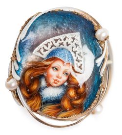 Народные промыслы ШК-50/22 Шкатулка «Снегурочка» авт. Шеншины