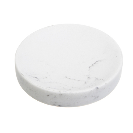 Мыльница тм VETTA Мрамор, смола (полирезин), бело-серый, 11x11x2,1см