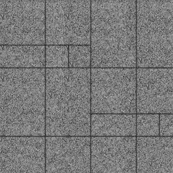 Тротуарная плитка ГРАНДО - Гранит Серый с черным, комплект из 4 видов плит