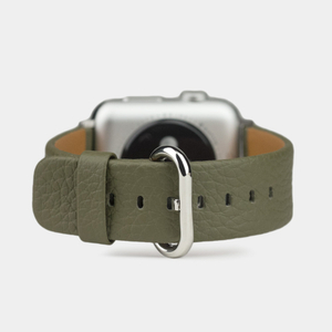 Ремешок кожаный для Apple Watch 40/41mm Classic зеленого цвета