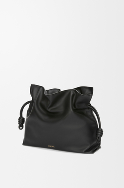 Loewe Большая сумка-клатч Flamenco из телячьей кожи наппа, черный
