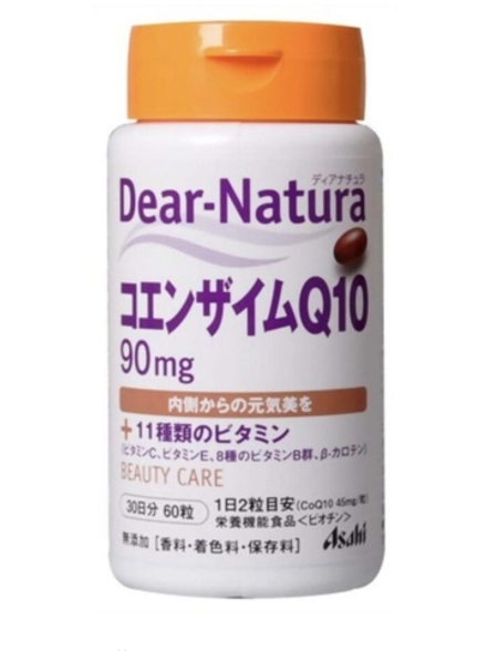 ASAHI Dear Natura Coenzyme Q10 Коэнзим Q10 и 11 витаминов для красоты и молодости.