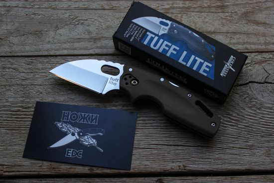 Складной нож Cold Steel 20LTF Tuff Lite Plain Edge Dark Earth c клинком из стали AUS-8A, рукоять Grivory (Griv-Ex)