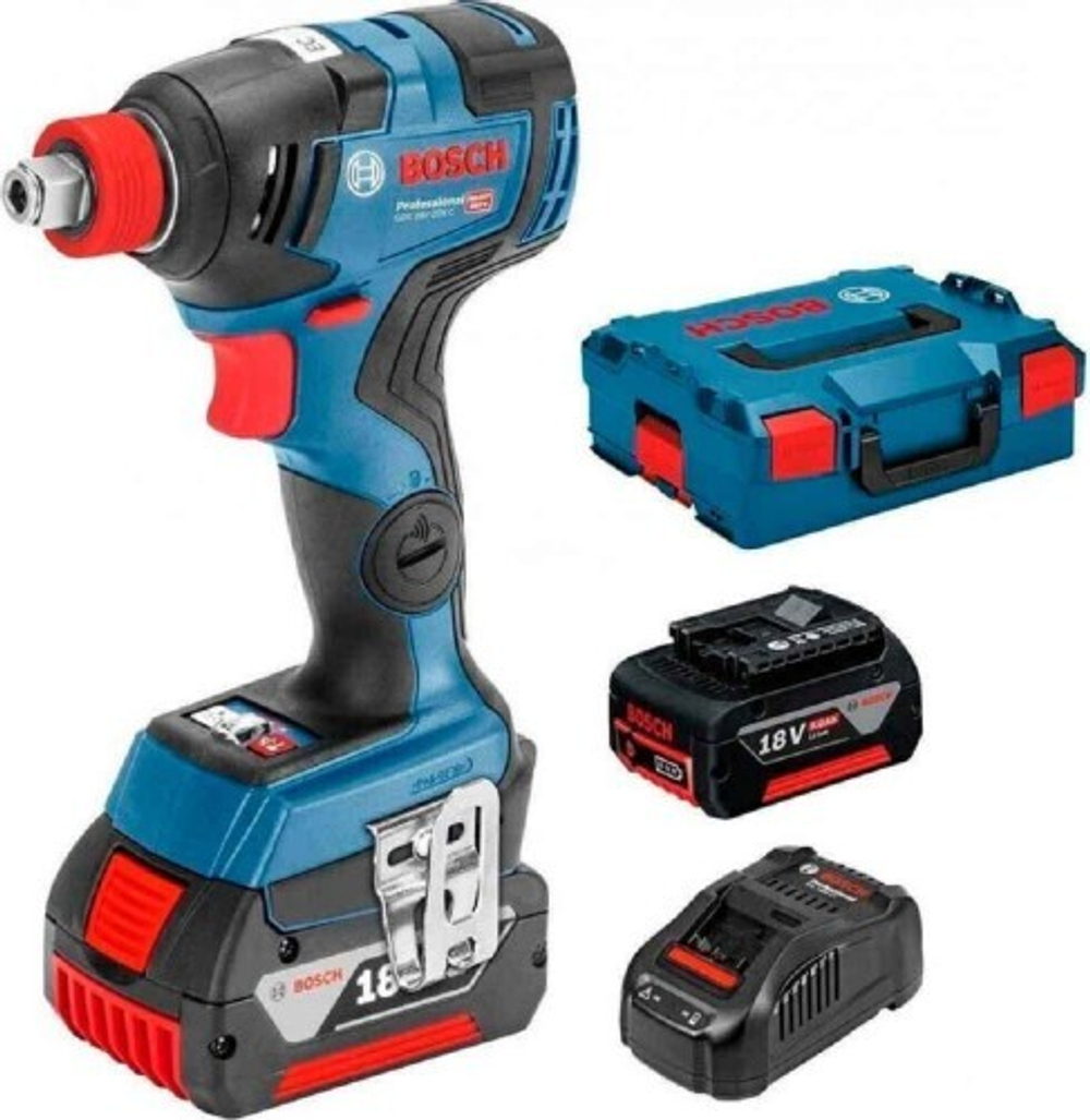 Гайковерт аккумуляторный BOSCH GDS 18 V-200 ударный 06019J23F0