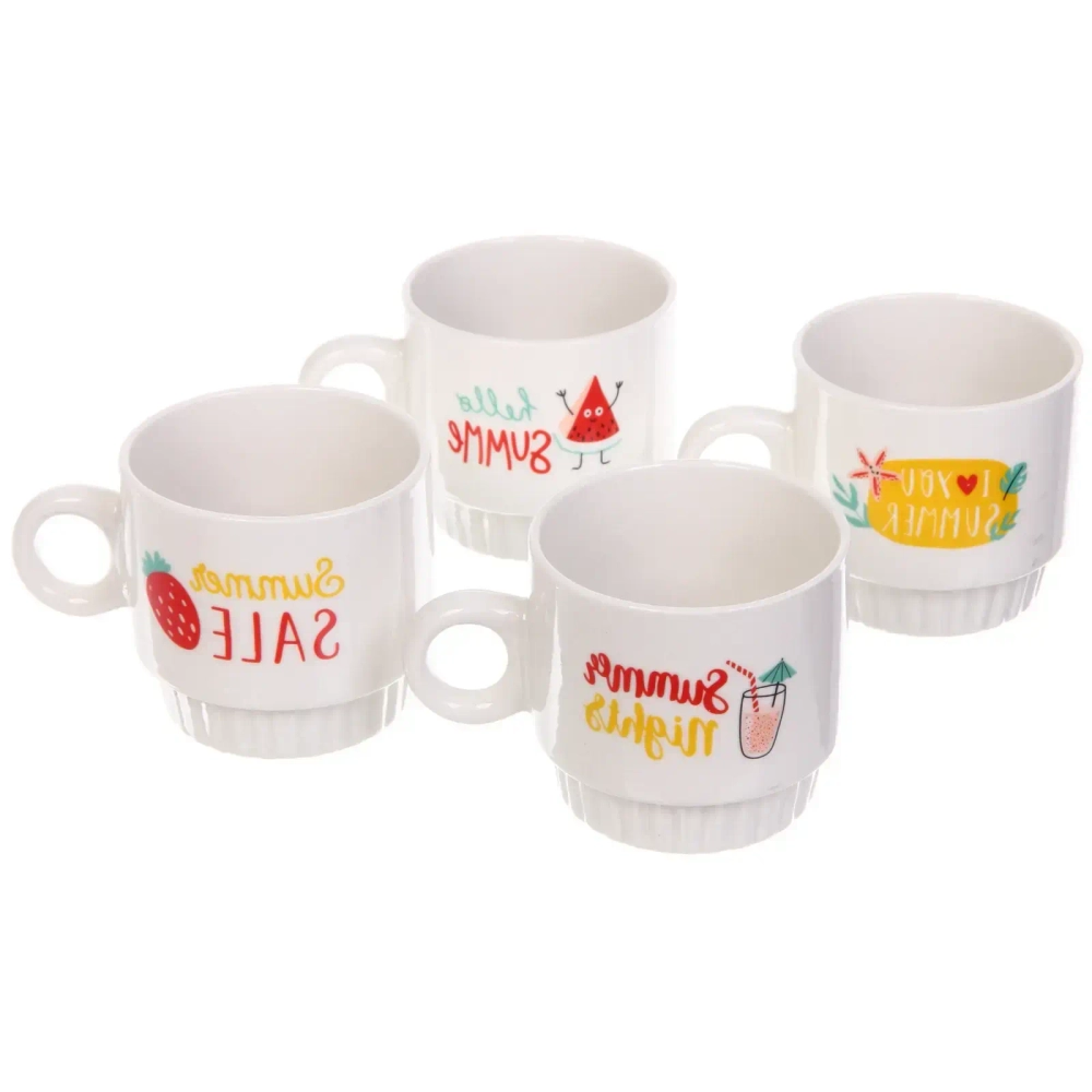 Набор кружек на стойке 280мл «Летние фрукты»