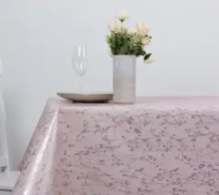 Клеенка Ларио Скадинавская роза 140см розовый, ПВХ