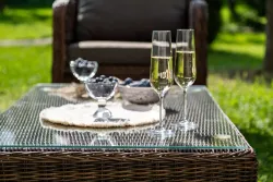 "Гляссе" лаунж-зона из искусственного ротанга, цвет коричневый