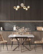 Стол раскладной Marmer 120-180*80*76 керамика капучино