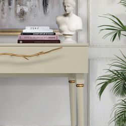 Консоль Арт Колор matte Классик Голд Серый шелк матовый