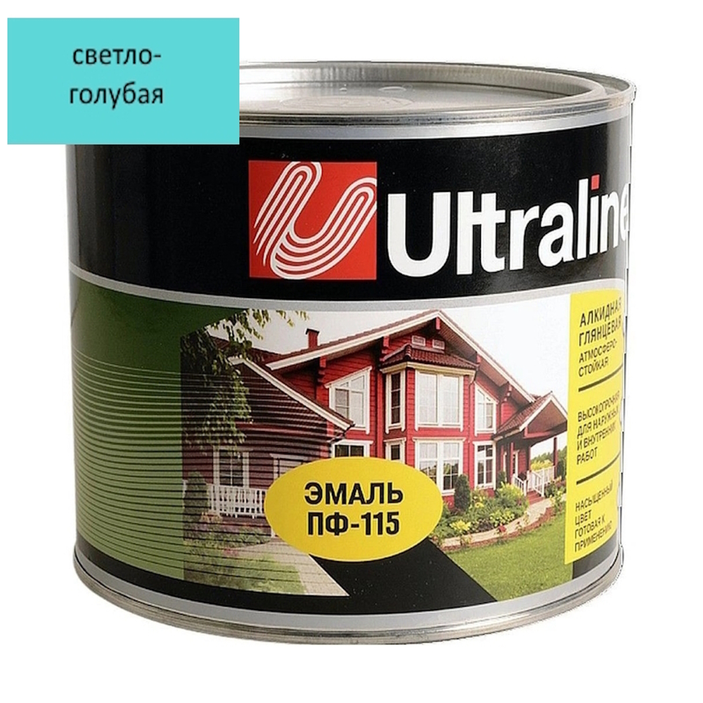 Эмаль ПФ-115 РАДУГА Ultra Lines  св-голубая  1,8кг