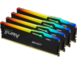 Оперативная память Kingston DDR5 DIMM FURY Beast Black RGB 128Gb (kit 4x32Gb), 5600Mhz, [KF556C40BBAK4-128] CL40