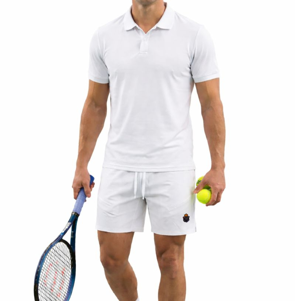 Мужские теннисные шорты Monte-Carlo Country Club MCCC Patch - white