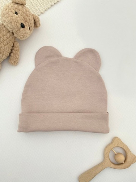 Шапочка с ушками (бежевая)