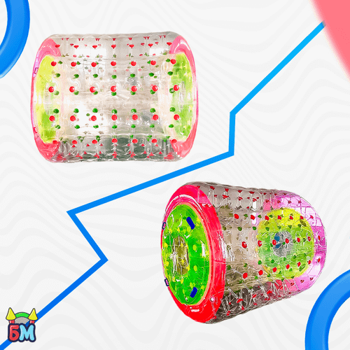 Аттракцион Водный роллер (Гидророллер) «Розово-зелёный» ПВХ, 2.2*2*2 м