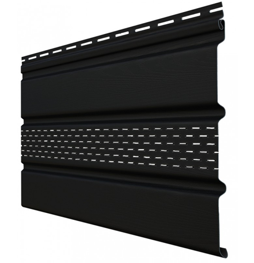 Софит Grand Line Premium Acryl с частичной перфорацией Чёрный