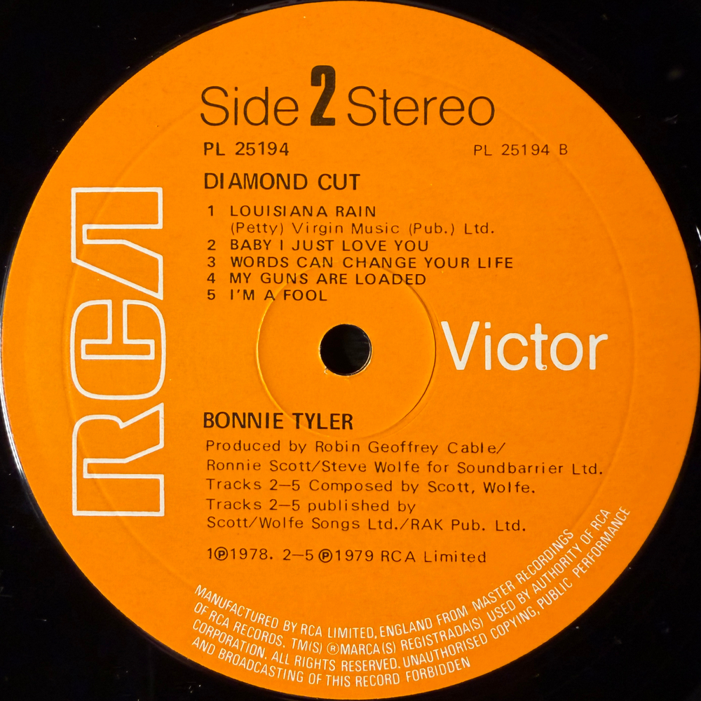 Bonnie Tyler ‎– Diamond Cut (Англия 1979г.)