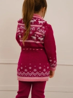 Кардиган вязаный на молнии для девочки