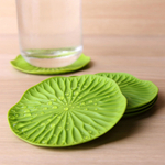 Набор подставок под бокалы lotus, зеленые, 2 шт.