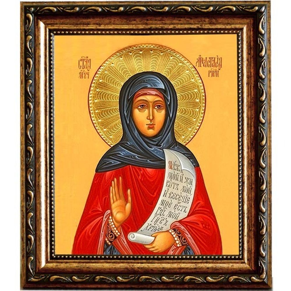 Анастасия  Солунская (Римляныня) Преподобномученица. Икона на холсте.