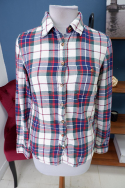 Рубашка H&M в клетку 42 размер