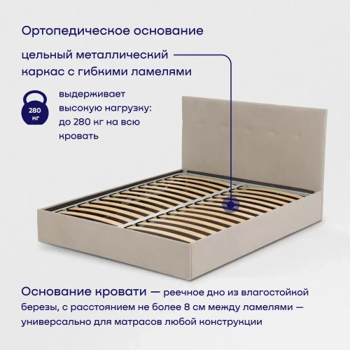 Кровать BuyDream (велюр, без ПМ)