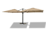 "Фабриано" зонт двухкупольный 3x3м на алюминиевой опоре, тент бежевый