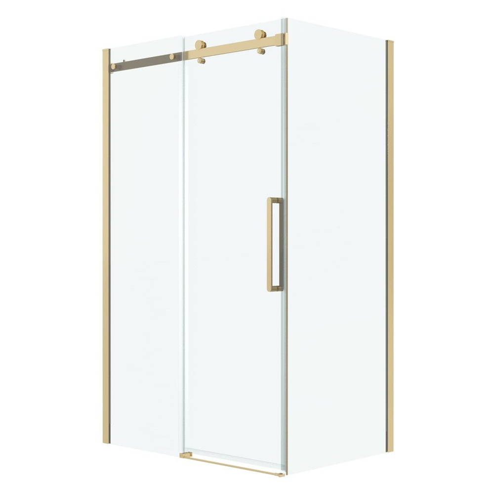 Душевое ограждение Grossman Classic 100.K33.04.100.32.00-200.K33.04.100.32.00 (100х100х195) раздвижная,золото сатин,стекло прозрачное,2 места