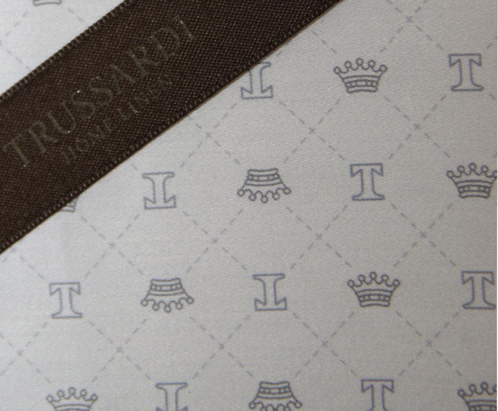 Постельное белье 2 спальное евро Trussardi Crown 01N grigio