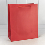 Пакет подарочный 26х32х12см "Фактура" (Красный)