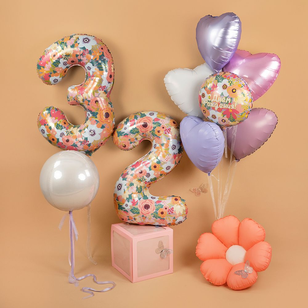 Шар (19''/48 см) Сердце, Лаванда, 1 шт.