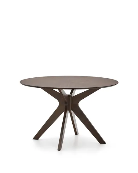 Стол Naanim Ø120 см из орехового шпона