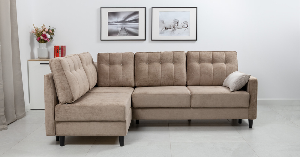 Арно Диван - кровать угловой (Арт. ТД 565 Лаки 04 (песочный))