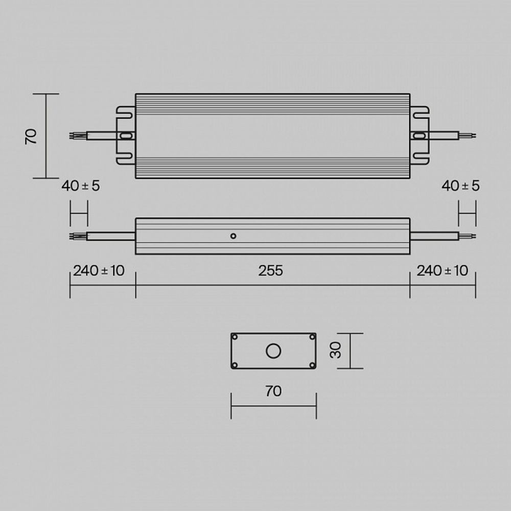 Блок питания с проводом Maytoni Power Supply Magnetic PSL008-200W-48V-IP67