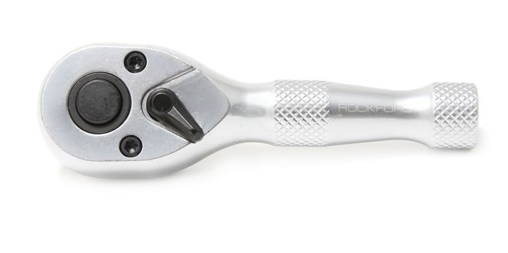 Трещотка реверсивная короткая с накаткой 1/4''(L-90мм 72зуб) RockForce##Rock FORCE RF-802226