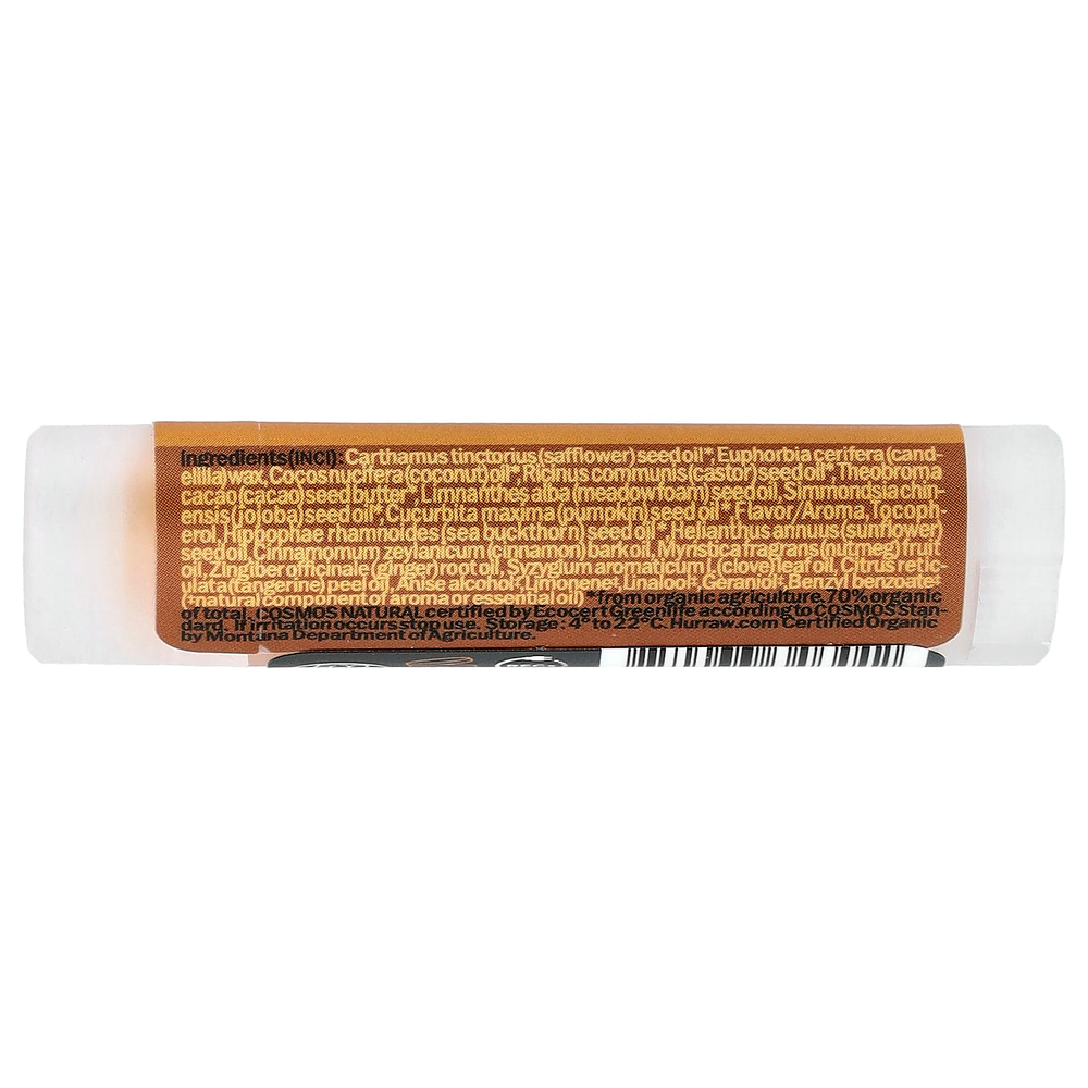 Hurraw! Balm, бальзам для губ, тыква, 4,8 г (0,17 унции)