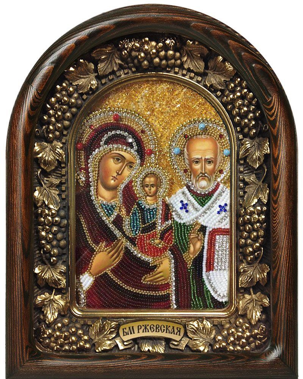 Икона Пресвятая Богородица Ржевская бисер